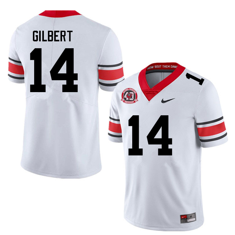 Men #14 Arik Gilbert Georgia Bulldogs College Football Jerseys Sale-40th Anniversary